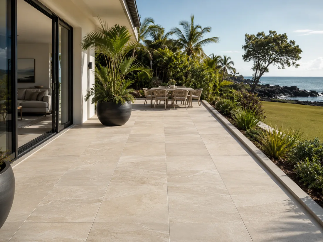 Terrace tiling project